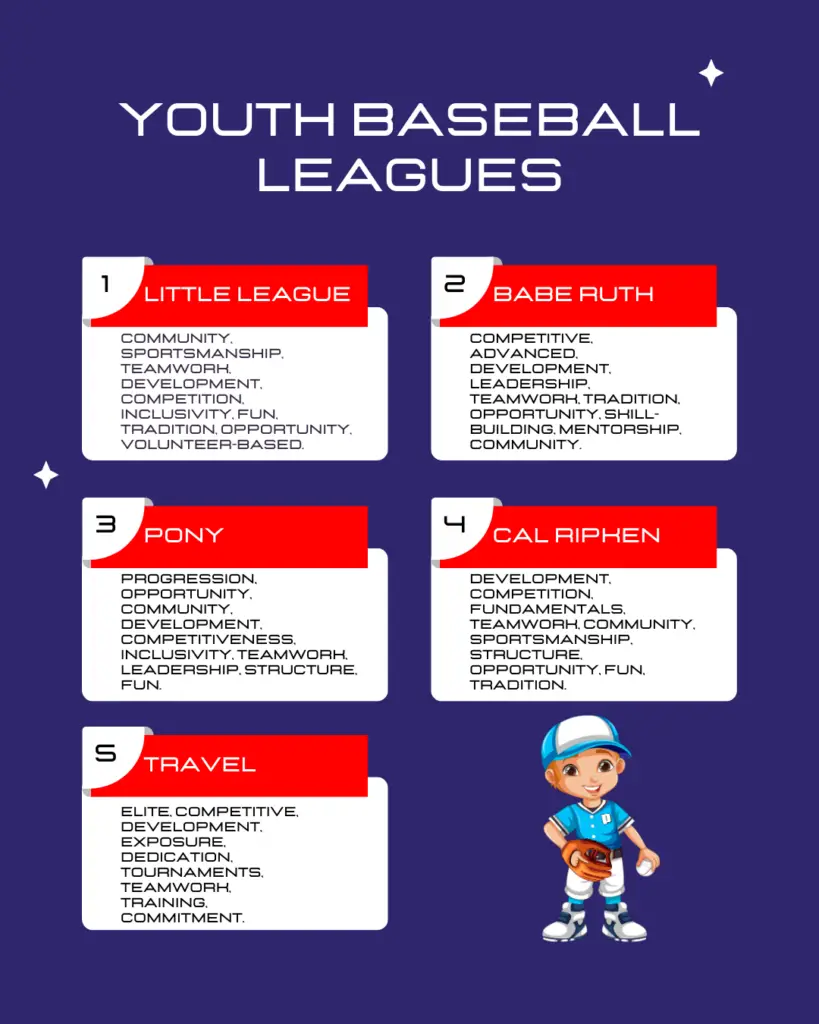 Youth Baseball Leagues Infographic